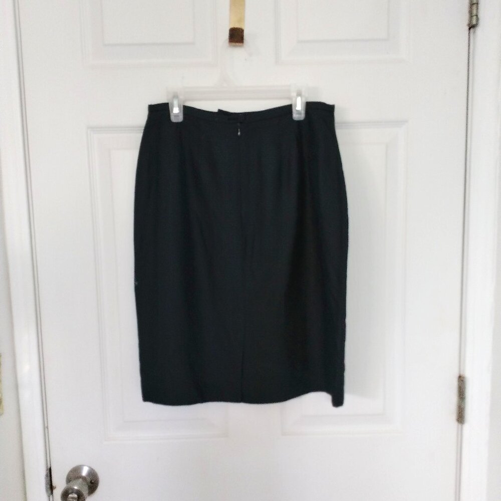 Ann Taylor black silk summer skirt